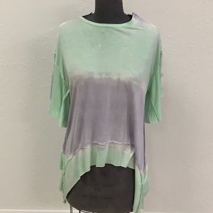 Two tone garment dye top